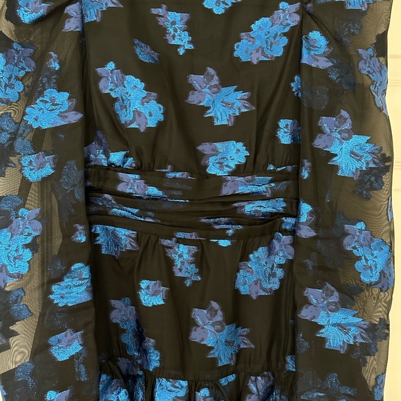 ZARA black and blue metallic mini dress | Size XS - Picture 7 of 10